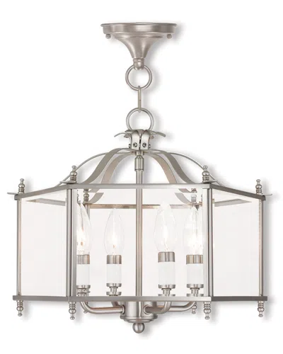 Livex Lighting Livex Livingston 4-light Bn Chain Hang/ceiling Mount