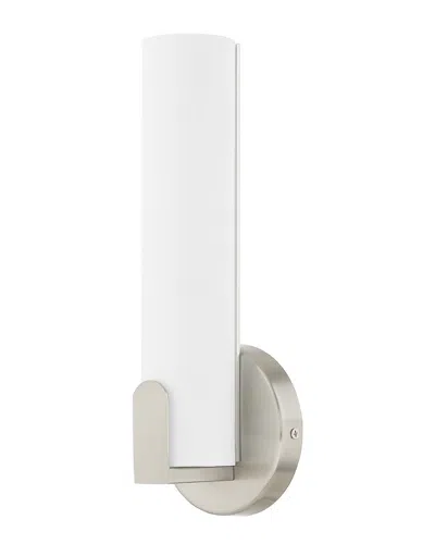 LIVEX LIGHTING LIVEX LUND 10W LED BRUSHED NICKEL ADA WALL SCONCE