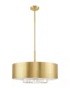 Livex Lighting Livex Madison 6 Lt Satin Brass Pendant Chandelier