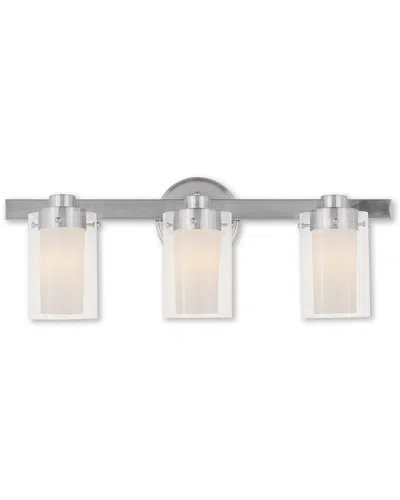 Livex Lighting Livex Manhattan 3-light Brushed Nickel Bath-light