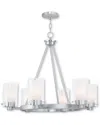 Livex Lighting Livex Manhattan 6-light Brushed Nickel Chandelier In Gray