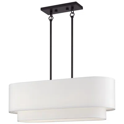 Livex Lighting Livex Manorwood 30" Wide Bronze 2-tier Linear Pendant