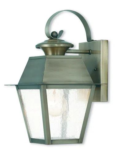 Livex Lighting Livex Mansfield 1-light Vpw Outdoor Wall Lantern In Green