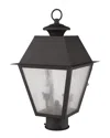 Livex Lighting Livex Mansfield 2-light Bronze Outdoor Post Lantern In Black