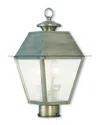 Livex Lighting Livex Mansfield 2-light Vintage Pewter Post-top Lantern