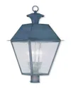 Livex Lighting Livex Mansfield 4-light Charcoal Outdoor Post Lantern