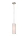 Livex Lighting Livex Meridian 1-light Brushed Nickel Mini Pendant