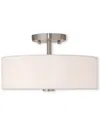 Livex Lighting Livex Meridian 2-light Brushed Nickel Ceiling Mount