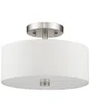 Livex Lighting Livex Meridian 2-light Brushed Nickel Ceiling Mount