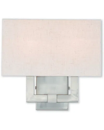 Livex Lighting Livex Meridian 2-light Brushed Nickel Wall Sconce In Neutral