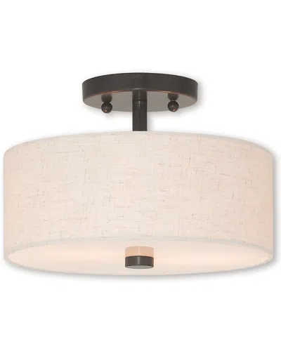 Livex Lighting Livex Meridian 2-light English Bronze Ceiling Mount