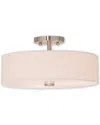 Livex Lighting Livex Meridian 3-light Brushed Nickel Ceiling Mount
