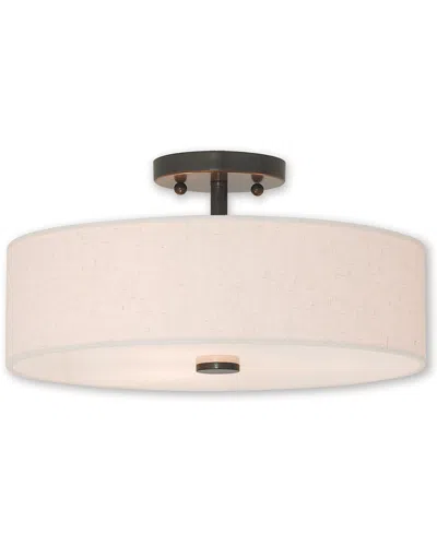 Livex Lighting Livex Meridian 3-light English Bronze Ceiling Mount