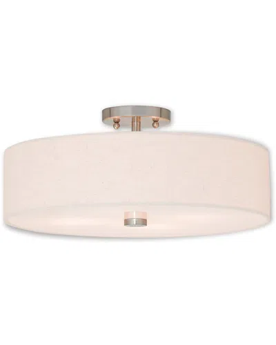 Livex Lighting Livex Meridian 4-light Brushed Nickel Ceiling Mount