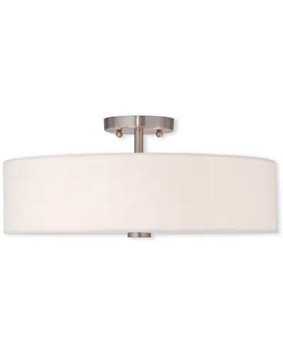 Livex Lighting Livex Meridian 4-light Brushed Nickel Ceiling Mount