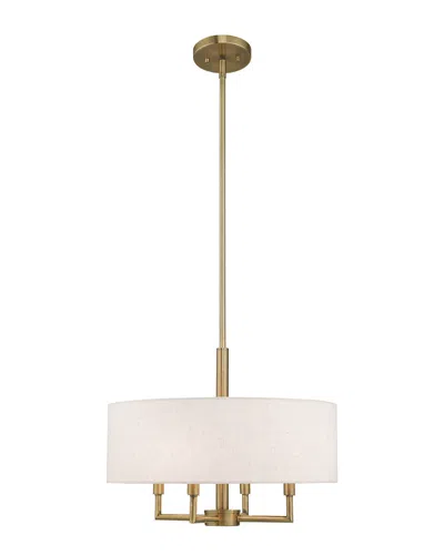 Livex Lighting Livex Meridian 4 Lt Antique Brass Pendant Chandelier