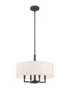 Livex Lighting Meridian 4 Lt English Bronze Pendant Chandelier