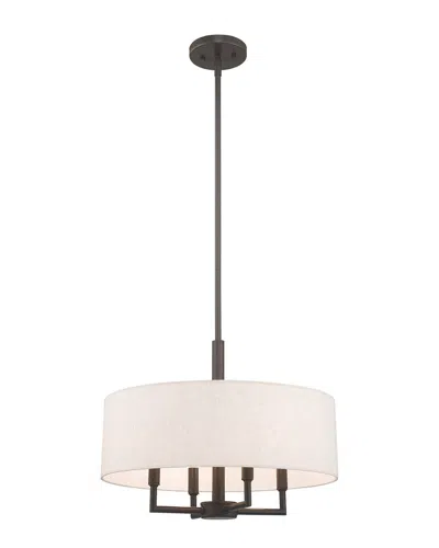 LIVEX LIGHTING LIVEX MERIDIAN 4 LT ENGLISH BRONZE PENDANT CHANDELIER