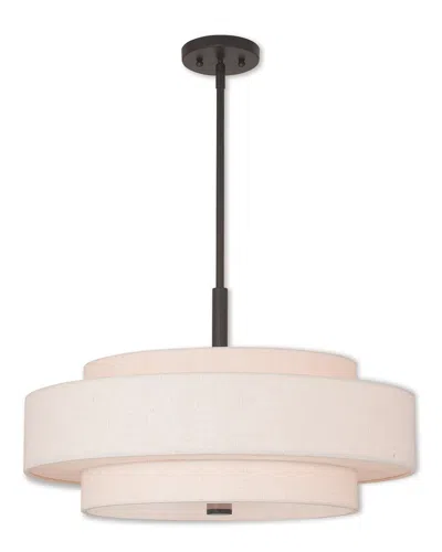 Livex Lighting Livex Meridian 5-light English Bronze Pendant In White