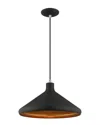 Livex Lighting Livex Metal Shade 1 Lt Black Mini Pendant In Black