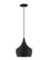 Livex Lighting Livex Metal Shade 1 Lt Black Mini Pendant