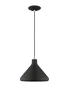 Livex Lighting Livex Metal Shade 1 Lt Black Mini Pendant