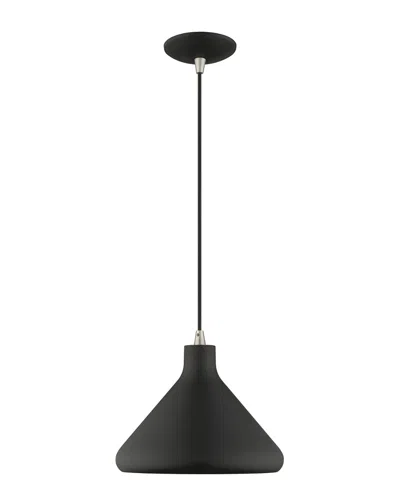Livex Lighting Livex Metal Shade 1 Lt Black Mini Pendant