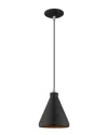 Livex Lighting Livex Metal Shade 1 Lt Black Mini Pendant
