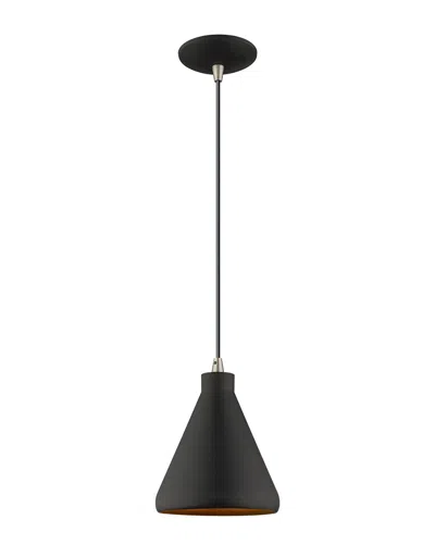 Livex Lighting Livex Metal Shade 1 Lt Black Mini Pendant