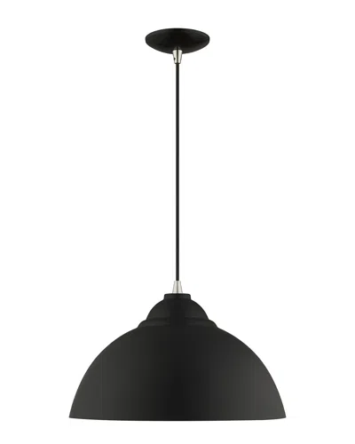 Livex Lighting Livex Metal Shade 1 Lt Black Mini Pendant