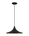 Livex Lighting Livex Metal Shade 1 Lt Black Mini Pendant