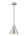 Livex Lighting Livex Metal Shade 1 Lt Brushed Aluminum Mini Pendant