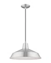Livex Lighting Livex Metal Shade 1 Lt Brushed Aluminum Mini Pendant