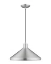 Livex Lighting Livex Metal Shade 1 Lt Brushed Aluminum Mini Pendant