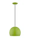 Livex Lighting Livex Metal Shade 1 Lt Shiny Apple Green Mini Pendant