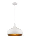Livex Lighting Livex Metal Shade 1 Lt Shiny White Mini Pendant
