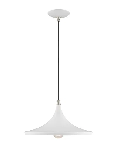 Livex Lighting Livex Metal Shade 1 Lt White Mini Pendant