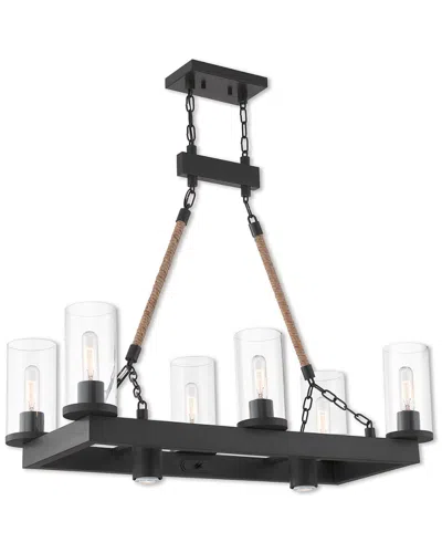LIVEX LIGHTING LIVEX METUCHEN 8 LIGHT BZ LINEAR CHANDELIER