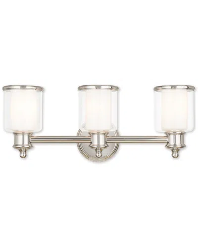 Livex Lighting Livex Middlebush 3-light Polished Nickel Bath-light In Silver
