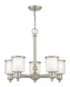 Livex Lighting Livex Middlebush 5-light Brushed Nickel Chandelier