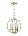 Livex Lighting Livex Milania 4-light Ab Chain Lantern/ceiling Mount