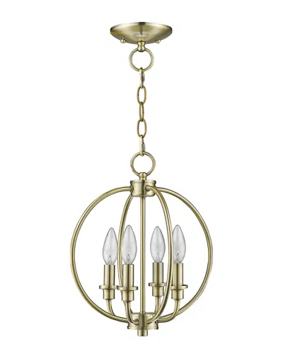 Livex Lighting Livex Milania 4-light Ab Chain Lantern/ceiling Mount