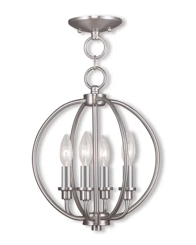 Livex Lighting Livex Milania 4-light Bn Chain Lantern/ceiling Mount
