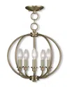 Livex Lighting Livex Milania 5-light Ab Chain Lantern/ceiling Mount