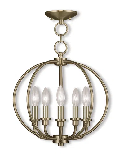 Livex Lighting Livex Milania 5-light Ab Chain Lantern/ceiling Mount