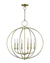 Livex Lighting Livex Milania 6-light Antique Brass Chandelier