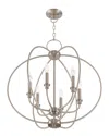 Livex Lighting Livex Milania 6-light Brushed Nickel Chandelier