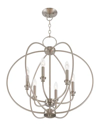 Livex Lighting Livex Milania 6-light Brushed Nickel Chandelier