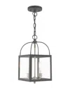 Livex Lighting Livex Milford 2 Lt Scandinavian Gray Convertible Mini Pendant/ceiling Mount In Gray