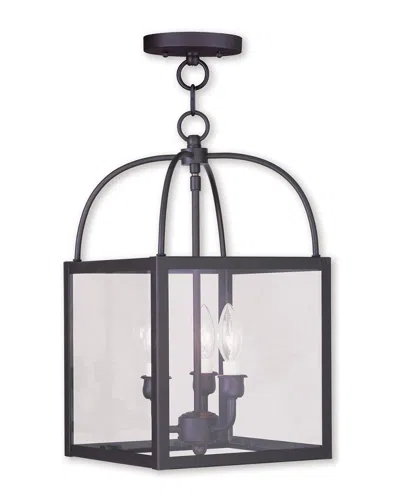 Livex Lighting Livex Milford 3-light Bronze Chain Hang/ceiling Mount In Gray